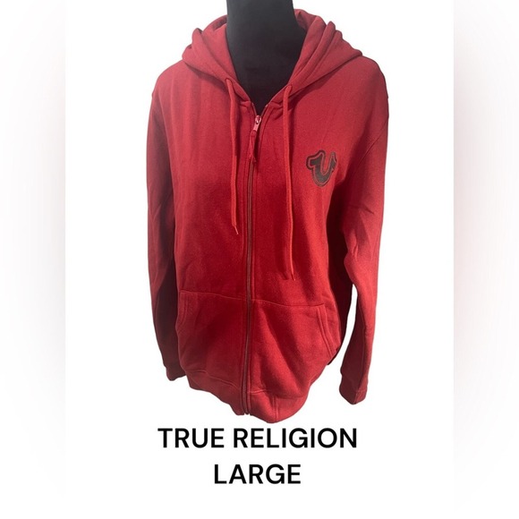 TRUE RELIGION, LARGE, ZIP UP HOODIE. D4 - Picture 1 of 11